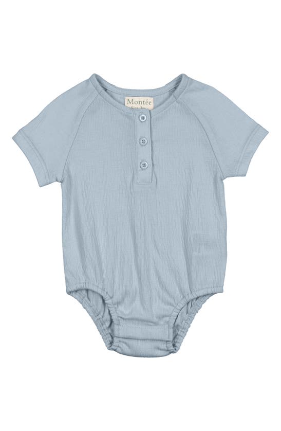 Maniere Gauze Bodysuit In Sky Blue