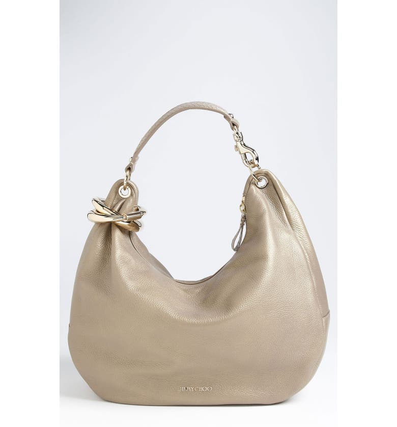 Jimmy Choo 'Solar - Large' Pearlized Metallic Leather Hobo | Nordstrom