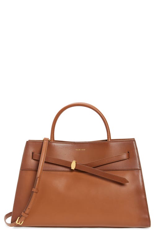 Shop Veronica Beard Large Dash Leather Tote In Burnished Hazelwood