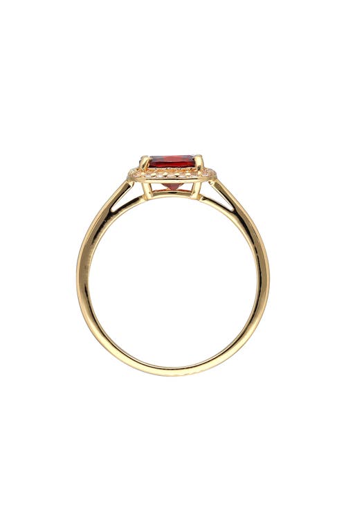 Ys Gems Garnet & White Topaz Ring In Red