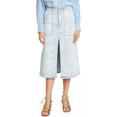 Stella Mccartney Cotton Stretch Denim Skirt, US - Blue