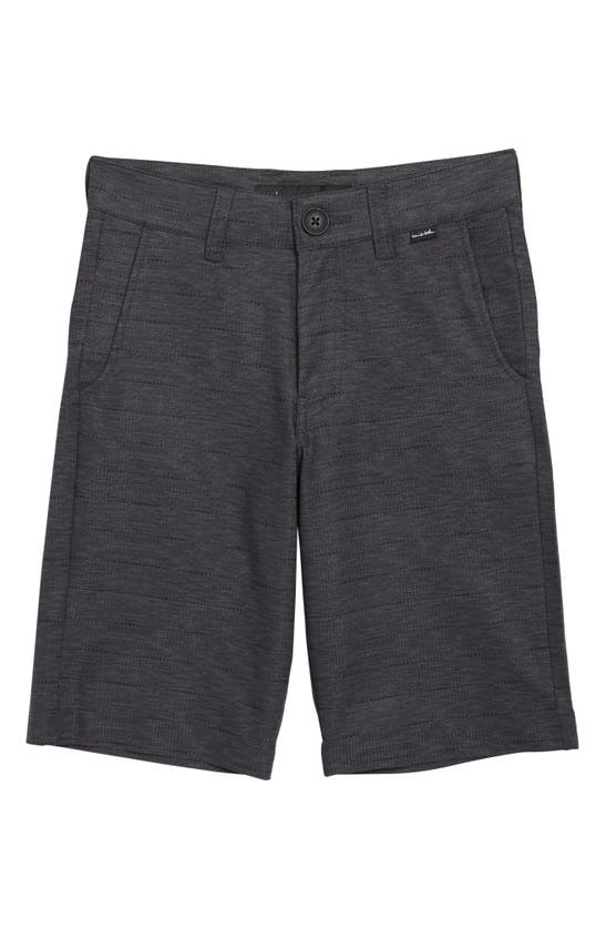 Travis Mathew Kids' J Connected Stripe Bermuda Shorts In Grey Pinstripe