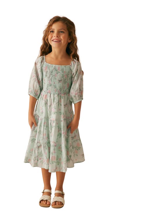 LAURA ASHLEY LAURA ASHLEY KIDS' FLORAL TIERED COTTON DRESS 