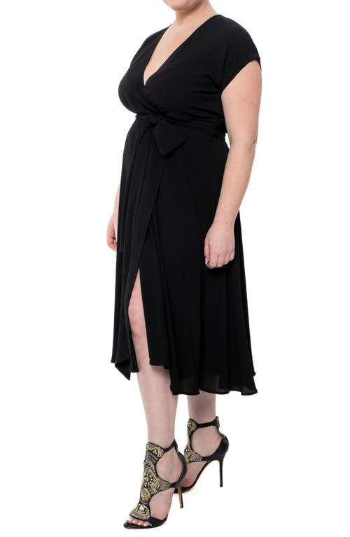 Meghan La Jasmine Midi Dress In Black