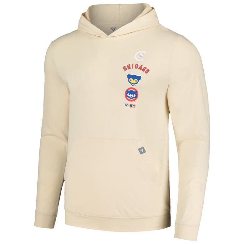Shop Levelwear Cream Chicago Cubs Base Line Pullover Hoodie