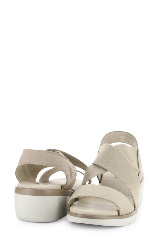 Shop Fly London Noli Slingback Wedge Sandal In Taupe Cupido