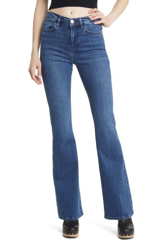 Shop Frame Le High Waist Flare Jeans In Temple