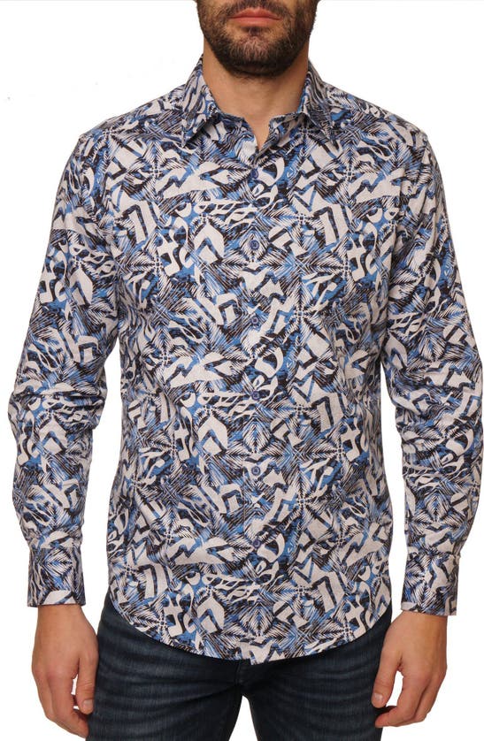 Robert Graham Santos Long Sleeve Button Up Shirt In Blue