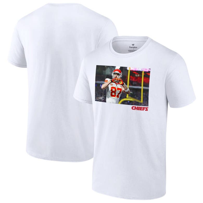 Shop Fanatics Unisex Travis Kelce White Kansas City Chiefs Player Graphic T-shirt