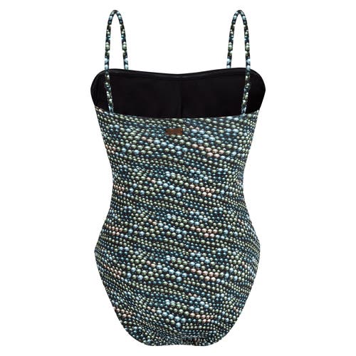 Shop Vilebrequin Pearl Jersey Bustier One-piece Swimsuit In Noir