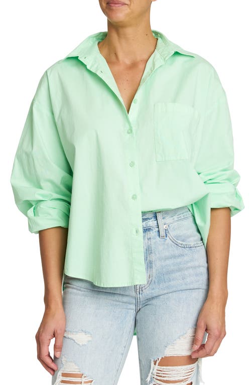 Pistola Sloane Oversize Button-Up Shirt in Neo Mint