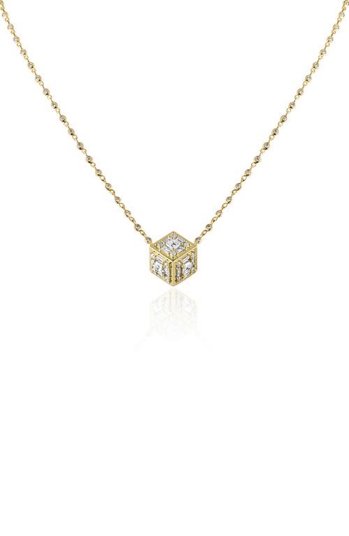 Clarity Dimensional Diamond Pendant Necklace in Yellow Gold/Diamond