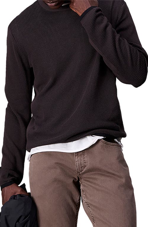 Shop Rag & Bone Harvey Crewneck Cotton Sweater In Slatebrown