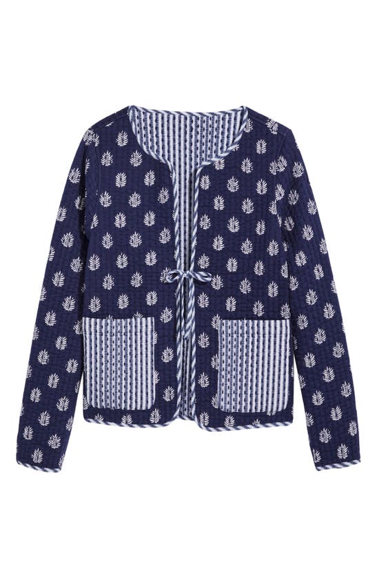 Vineyard Vines Reversible Quilted Cotton Jacket In Fleurdeleaf Deep Bay