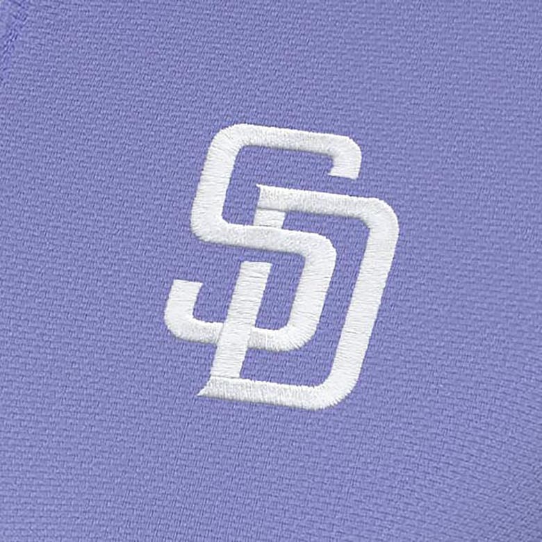 Shop Antigua Purple San Diego Padres Finish Quarter-zip Pullover Top In Heather Purple