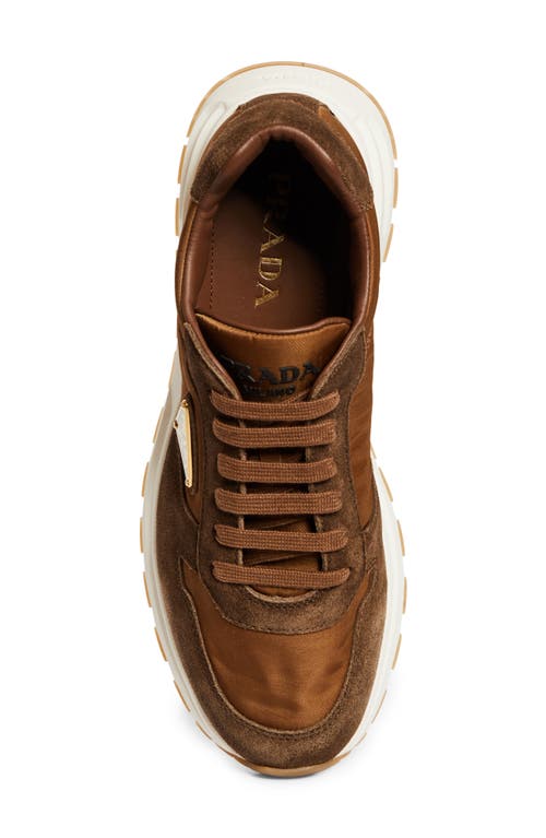 Shop Prada Prax Sneaker In Mogano/corinto