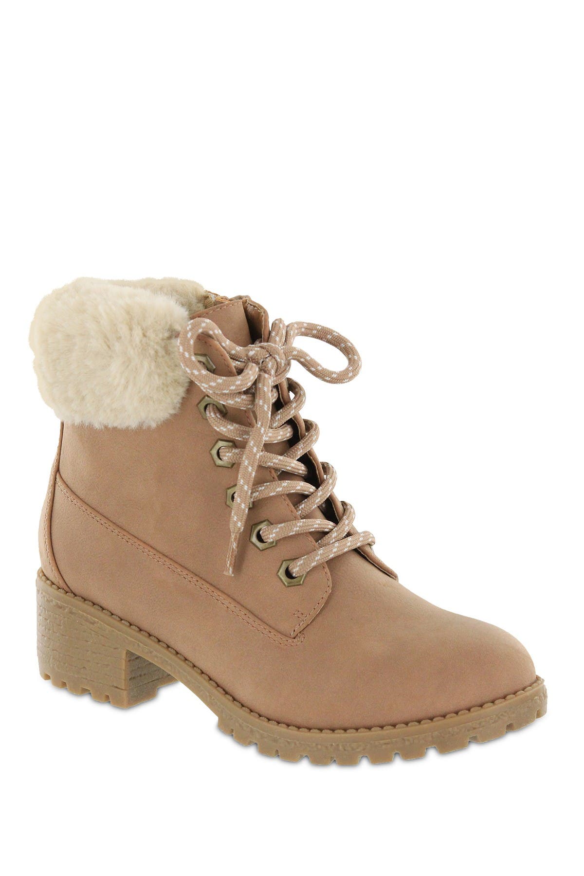 fur trim combat boots