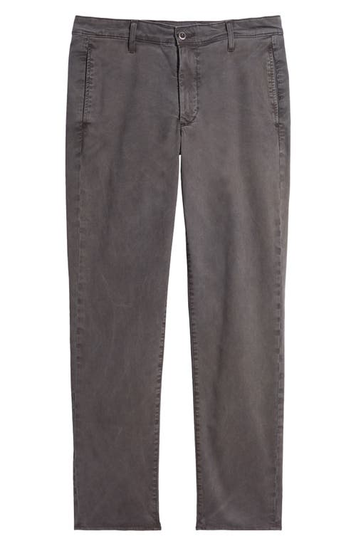 Shop Ag Kullen Flat Front Stretch Sateen Chinos In Sulfur Berlin Steel