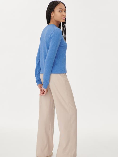 Shop Gobi Cashmere Crew Neck Sweater In Blue