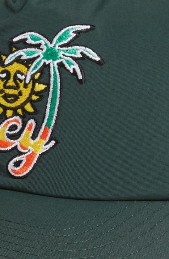 Shop Obey Tropical Adjustable Baseball Cap In Dark Cedar