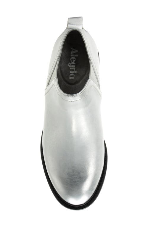 Alegria By Pg Lite Merle Ankle Bootie In Silver White