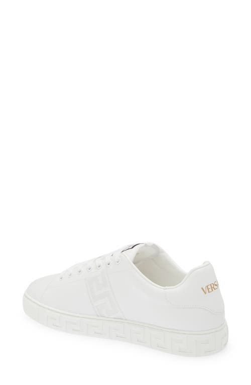 Shop Versace Barocco Greca Jacquard Low Top Sneaker In White White