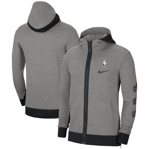 Minnesota Vikings Nike Sideline Showout Short Sleeve Full-Zip Hoodie Jacket  - Heathered Gray