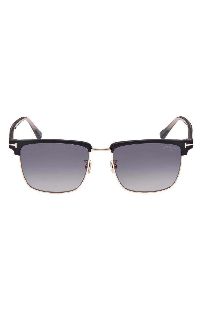 TOM FORD Hudson 55mm Polarized Square Sunglasses | Nordstrom