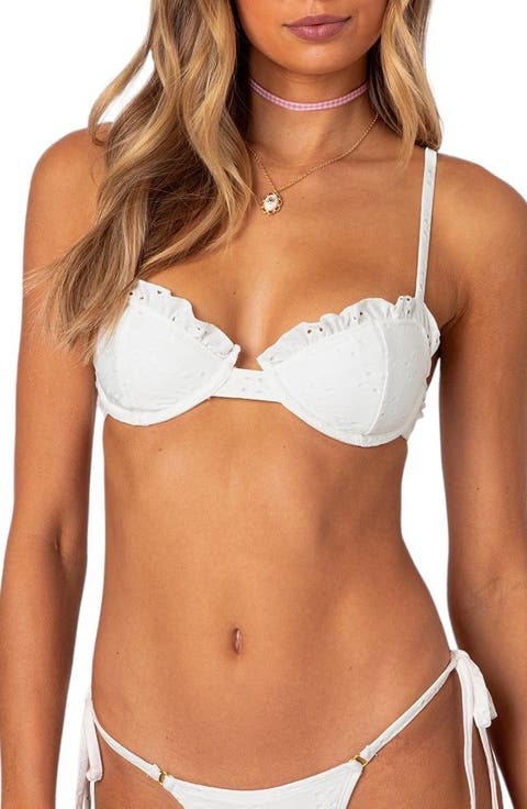 Eyelet Underwire Bikini Top