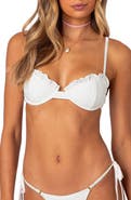 EDIKTED Eyelet Underwire Bikini Top