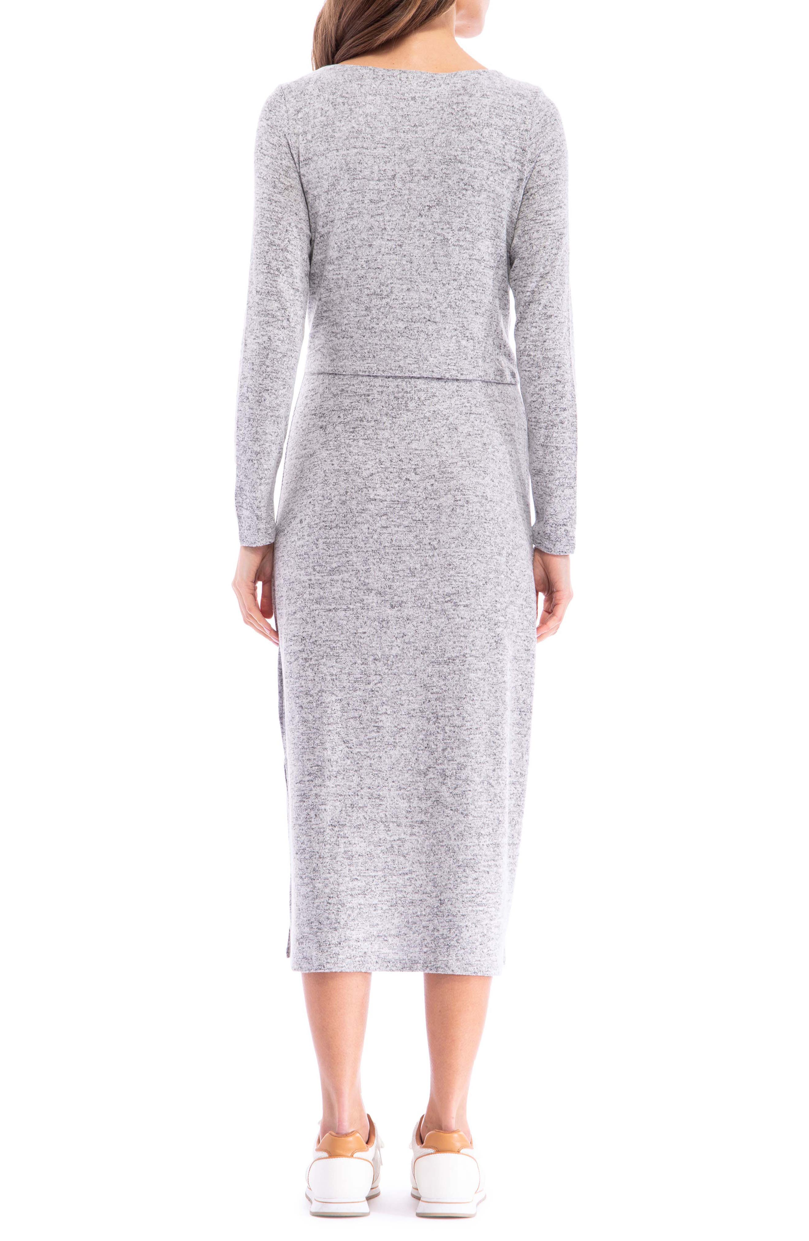 Bobeau Long Sleeve Midi Dress | Nordstrom