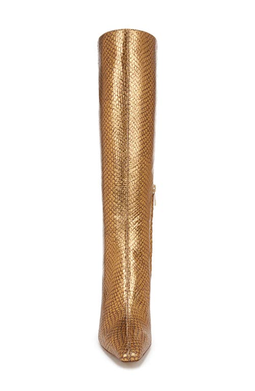 Shop Sam Edelman Sylvia Knee High Boot In Medallion Gold