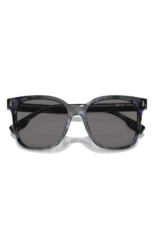 Shop Tory Burch 53mm Polarized Square Sunglasses In Dark Grey/blue Tort