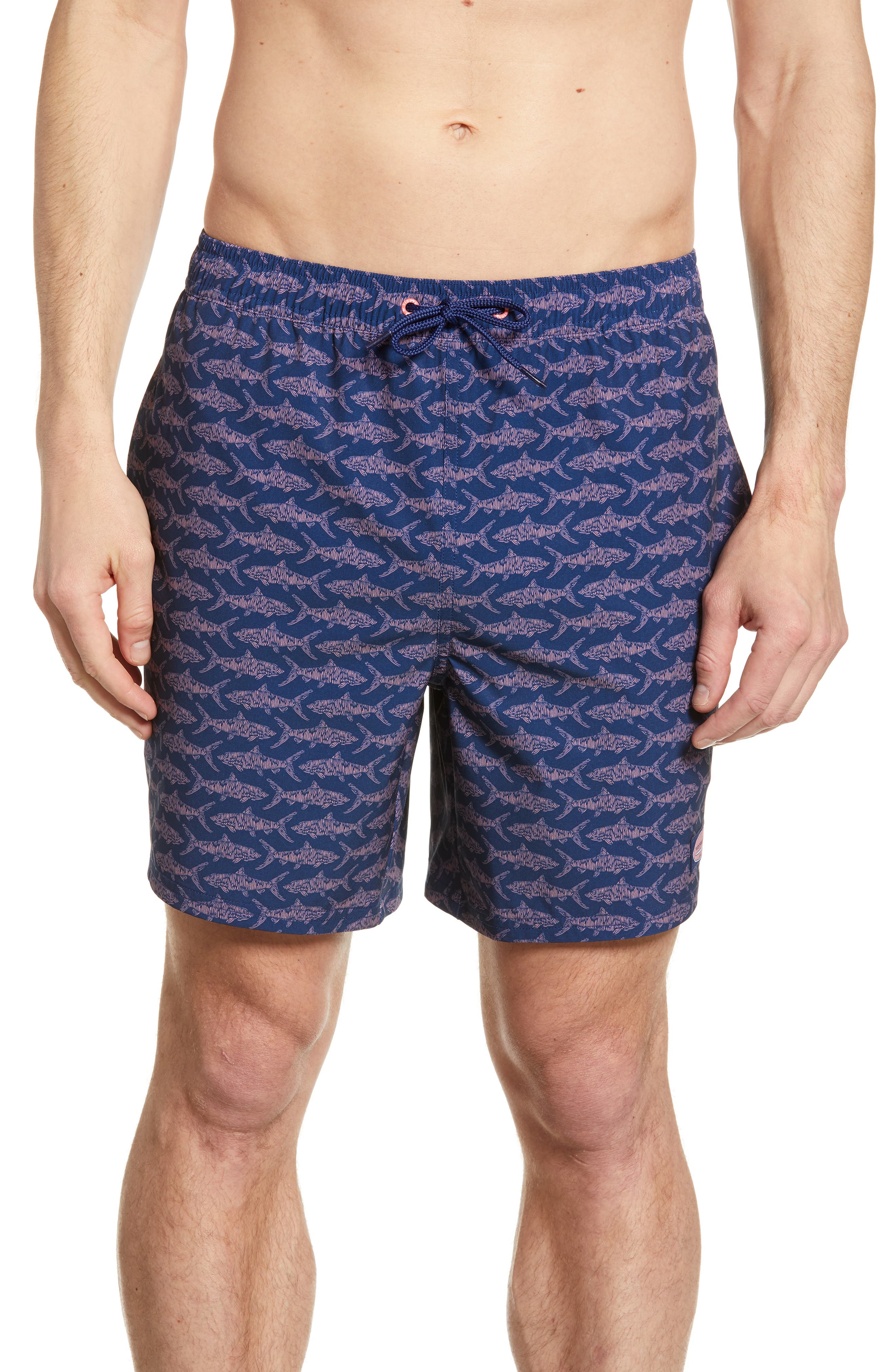 Vineyard Vines Bonefish Sketch Chappy Swim Trunks, Blue