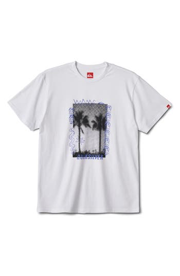 Shop Quiksilver Byond The Palms Graphic T-shirt In White