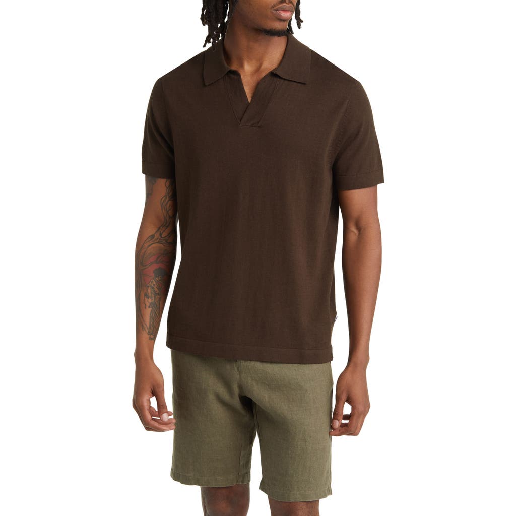 Nn07 Paul 3525 Organic Cotton Polo Shirt In Demitasse