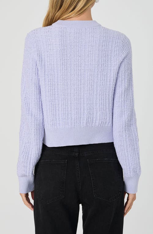 French Connection Lurex Tweed Cardigan In Lavendar
