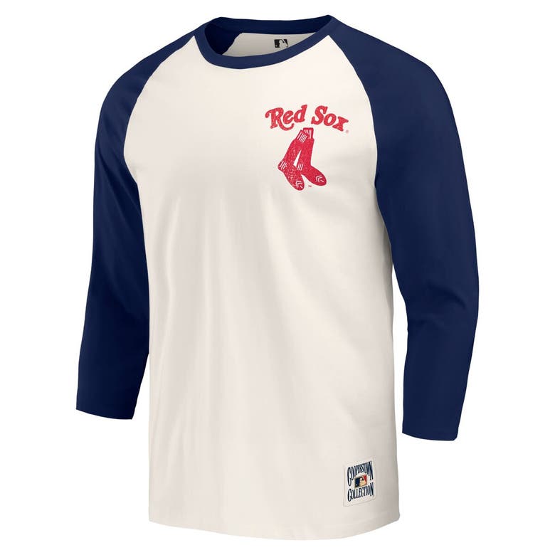 Shop Darius Rucker Collection By Fanatics Navy/white Boston Red Sox Cooperstown Collection Raglan 3/4-sle