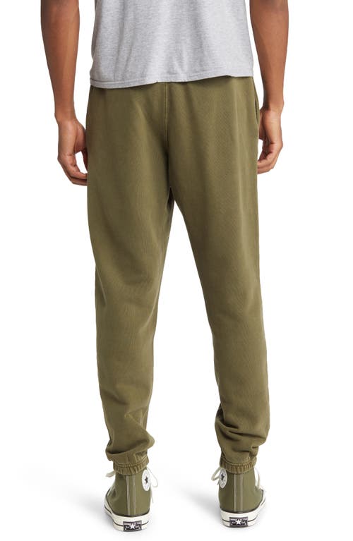 Shop Elwood Core Organic Cotton Brushed Terry Sweatpants In Vintage Green