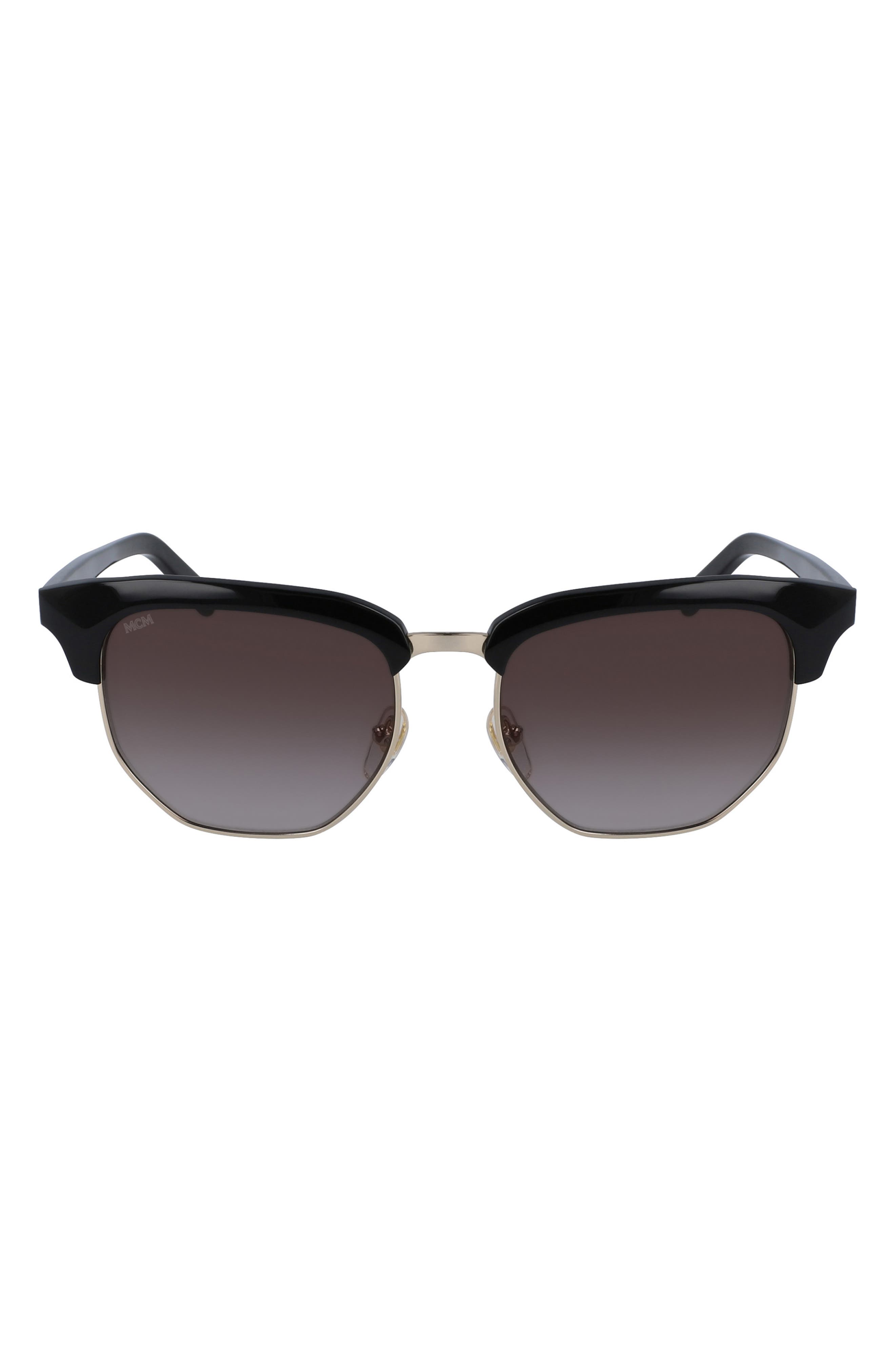 MCM 53mm Gradient Metal Sunglasses in Black/Khaki Gradient at Nordstrom