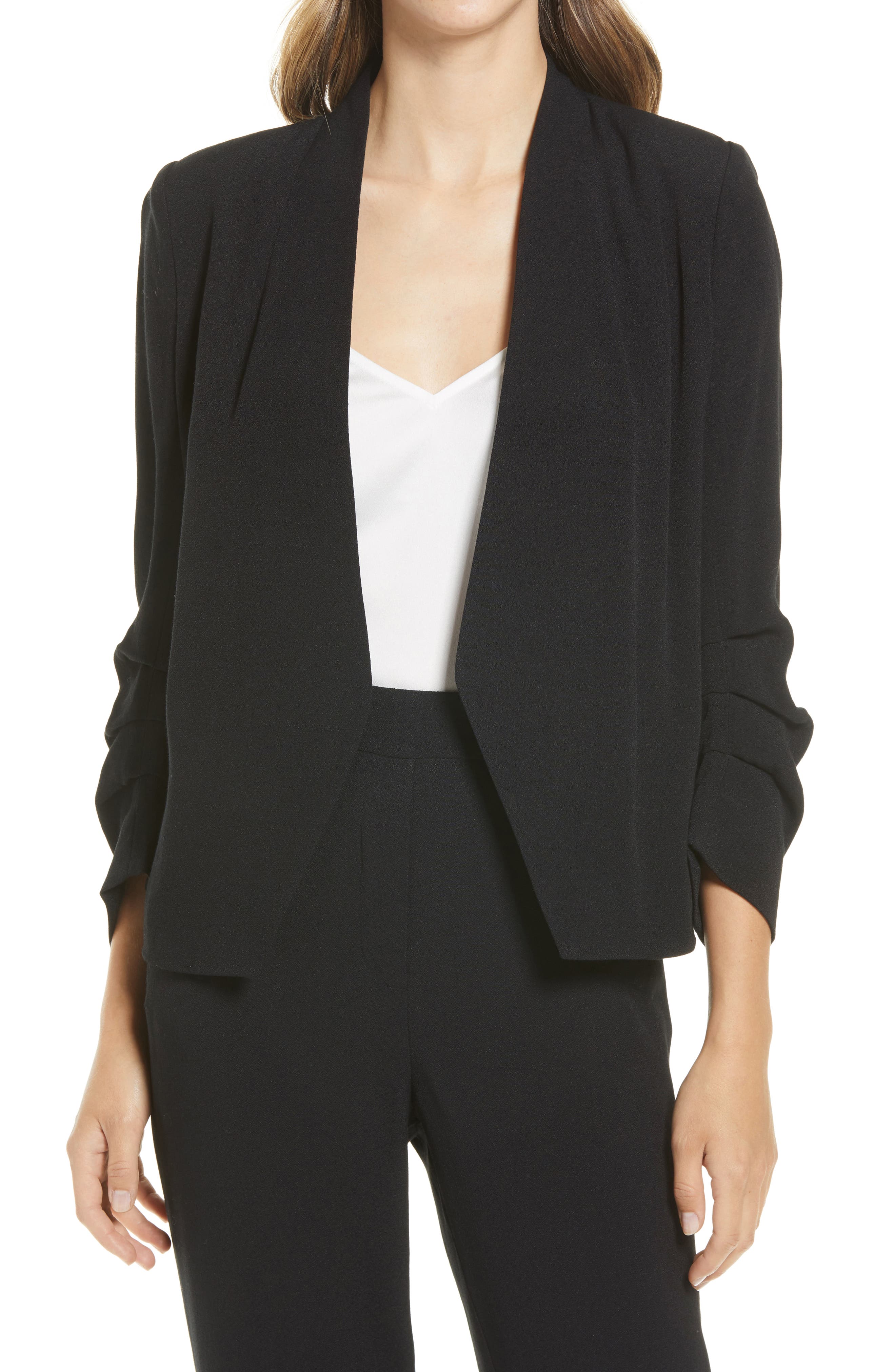 black structured blazer womens