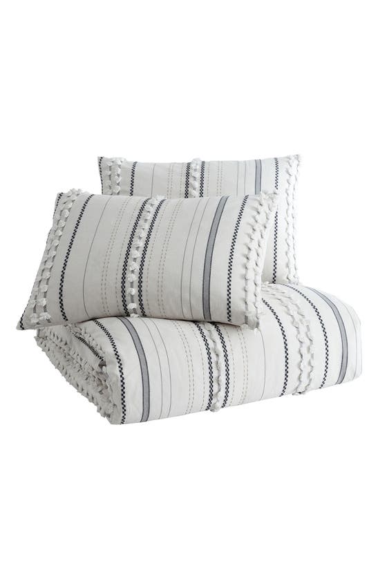 Peri Home Yarn Dyed Stripe Comforter & Shams Set In Ivory