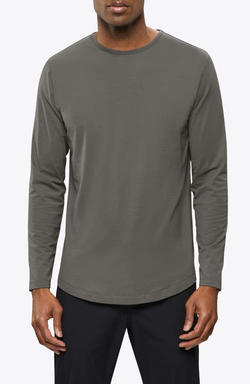 Cuts Ao Curved Hem Long Sleeve T-shirt In Steel