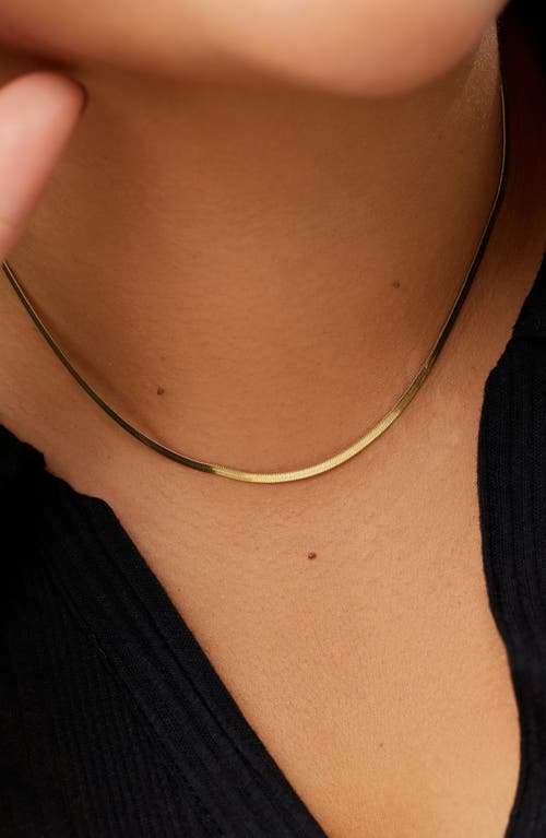 Shop Ana Luisa Herringbone Chain In Gold