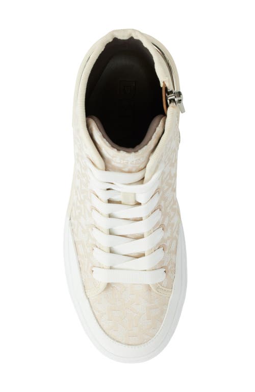 Shop Dkny Bitsy High Top Platform Sneaker In Xvq - Hemp/white