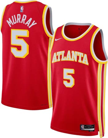 Unisex Nike Dejounte Murray Red Atlanta Hawks Swingman Jersey Icon Edition