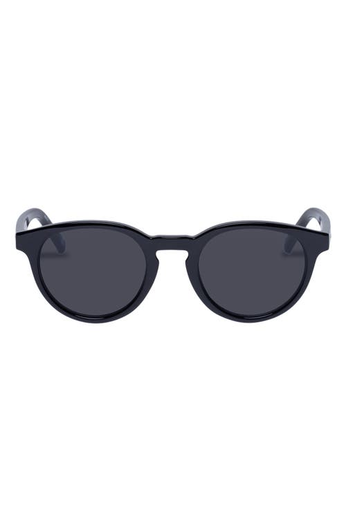 Le Specs Trashy Round Sunglasses in Black at Nordstrom