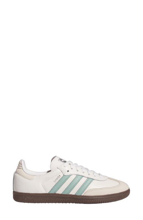 Shop Adidas Originals Adidas Samba Sneaker In Cloud/hazy Green/white