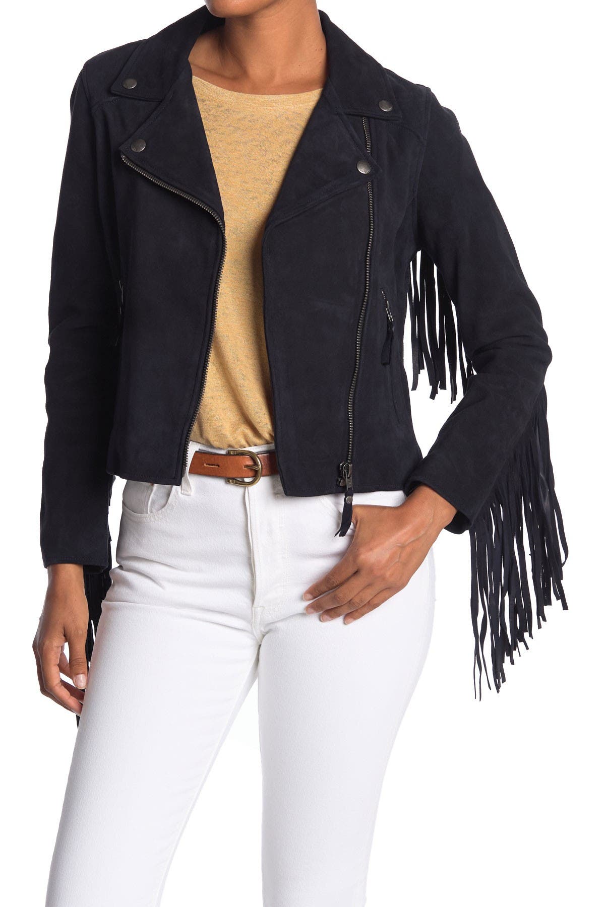 Frye Suede Fringe Biker Jacket Nordstrom Rack