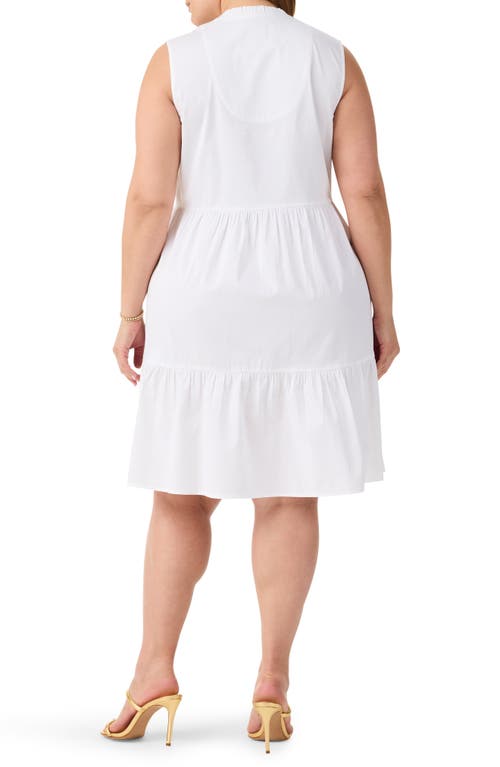 Shop Nic + Zoe Nic+zoe Tia Sleeveless Dress In Paper White